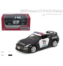 Машина металл "KINSMART" "Nissan GT-R (R-35) Police", в кор. 16*8,5*7,5см