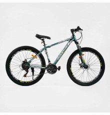 Велосипед Спортивний Corso «QUANTUM» 27.5" дюймів рама алюмінієва 17'', обладнання Shimano 21 швидкість, зібраний на 75% /1/