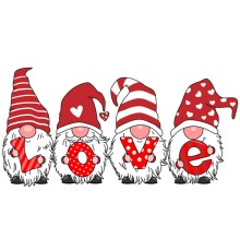 Набір для творчості алмазна картина Gnomes  with  love lettering Strateg розміром 40х50 см  (SK86016)