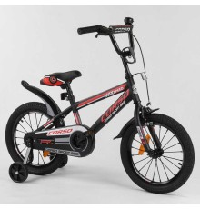 Велосипед 16 "дюймів 2-х колісний" CORSO " сталева рама, сталеві протиударні диски з посиленою спицею, зібраний на 75% /1/