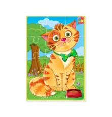 Гра розвиваюча Vladi Toys м'які пазли  А5 Малюк зможе "Кіт" (укр)