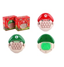 POP-IT Mario №ВВ-068, 2 цвета в ящике, 15х7х15 см, 100 уровней, звук, свет (  3 батарейки ( в комплект не входят)